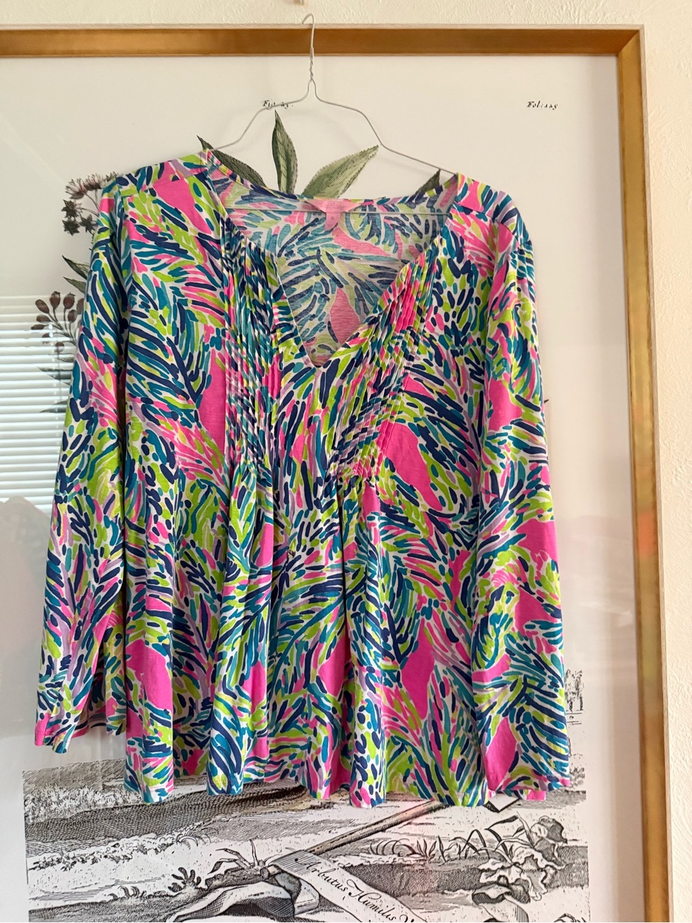 Lilly Pulitzer Tropical Brushstroke Top - Pink, Blue & Lime